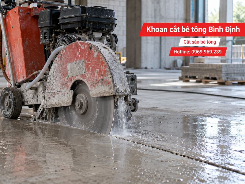 Dịch vụ khoan cắt bê tông tại Bình Định