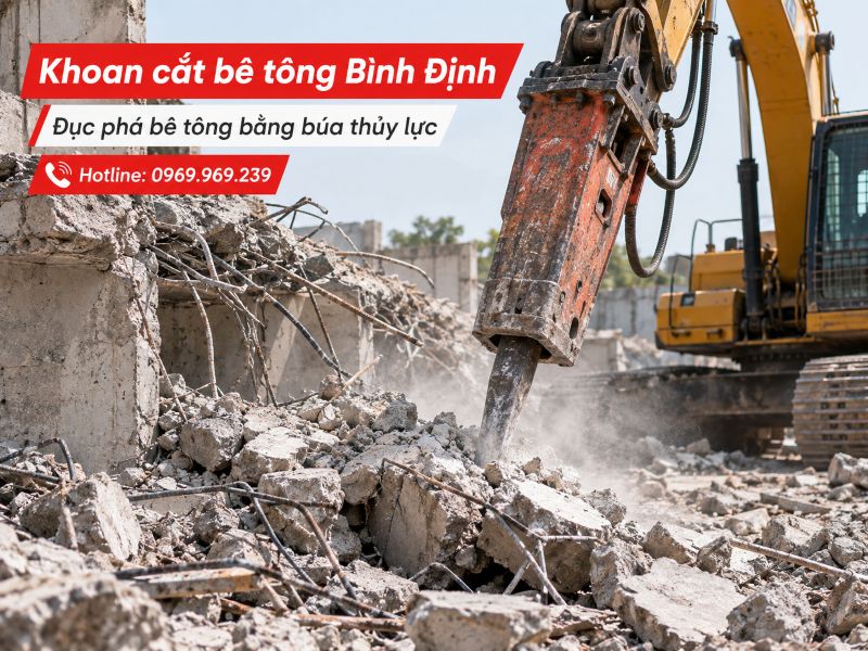 Dịch vụ khoan cắt bê tông tại Bình Định
