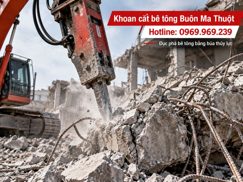 Dịch vụ khoan cắt bê tông Buôn Ma Thuột