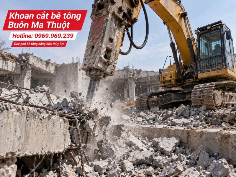 Dịch vụ khoan cắt bê tông Buôn Ma Thuột