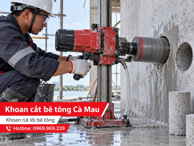 Dịch vụ khoan cắt bê tông Cà Mau