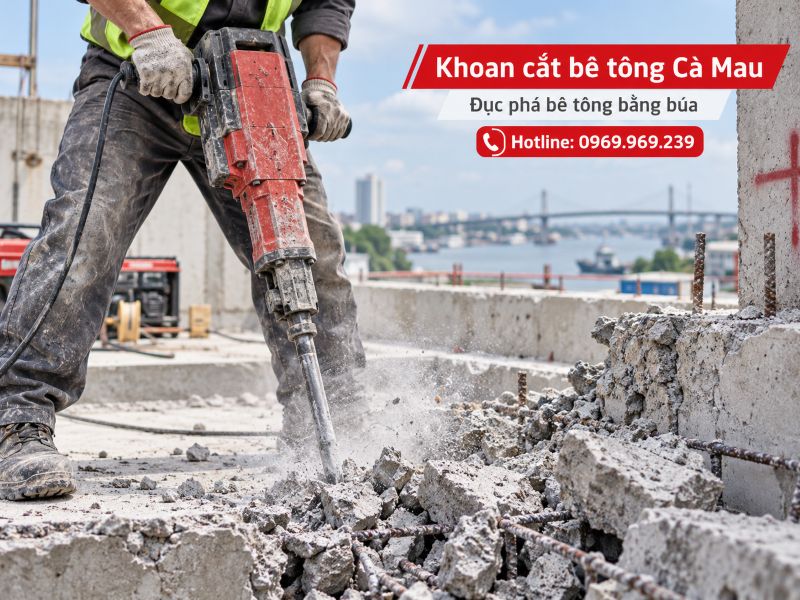 Dịch vụ khoan cắt bê tông Cà Mau