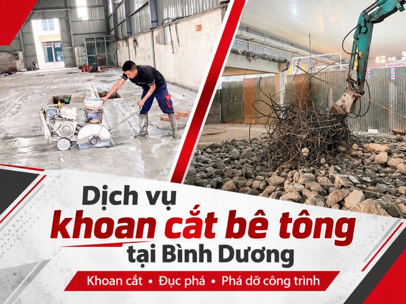 Dịch vụ khoan cắt bê tông tại Bình Dương