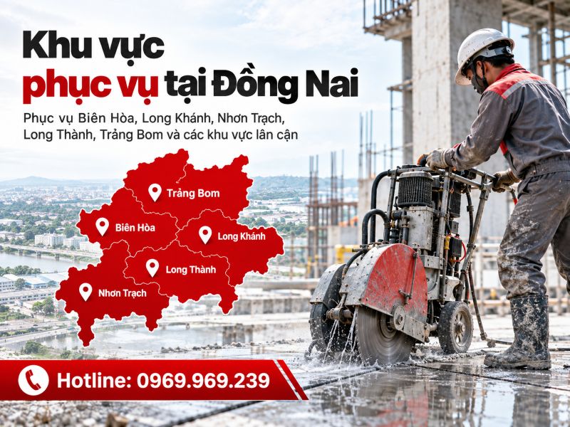 Khu vực phục vụ tại Đồng Nai