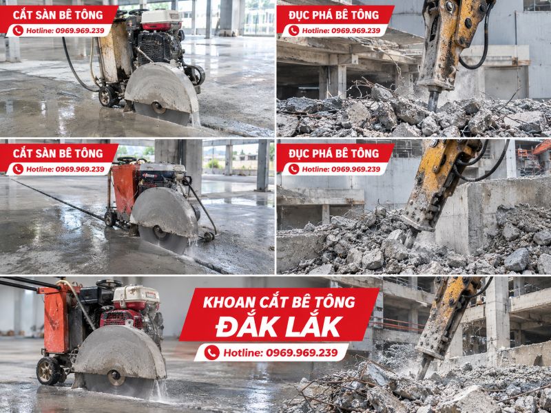Dịch vụ khoan cắt bê tông Đắk Lắk