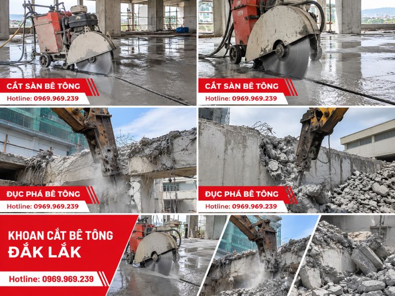 Dịch vụ khoan cắt bê tông Đắk Lắk