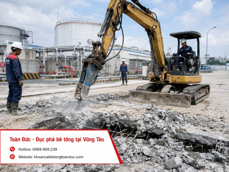 Khoan cắt đục phá bê tông tại Vũng Tàu