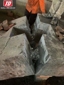 Cắt bê tông bằng dây kim cương tại Bình Phước
