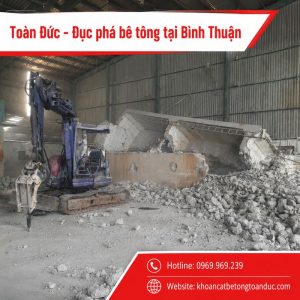 Đục phá bê tông tại Bình Thuận