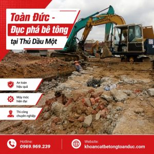 Đục phá bê tông giá rẻ tại Thủ Dầu Một - Thi công nhanh