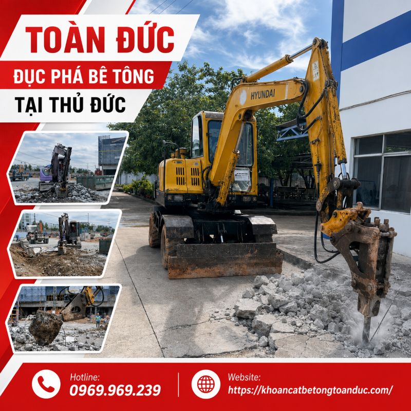 Đục phá bê tông giá rẻ tại Thủ Đức