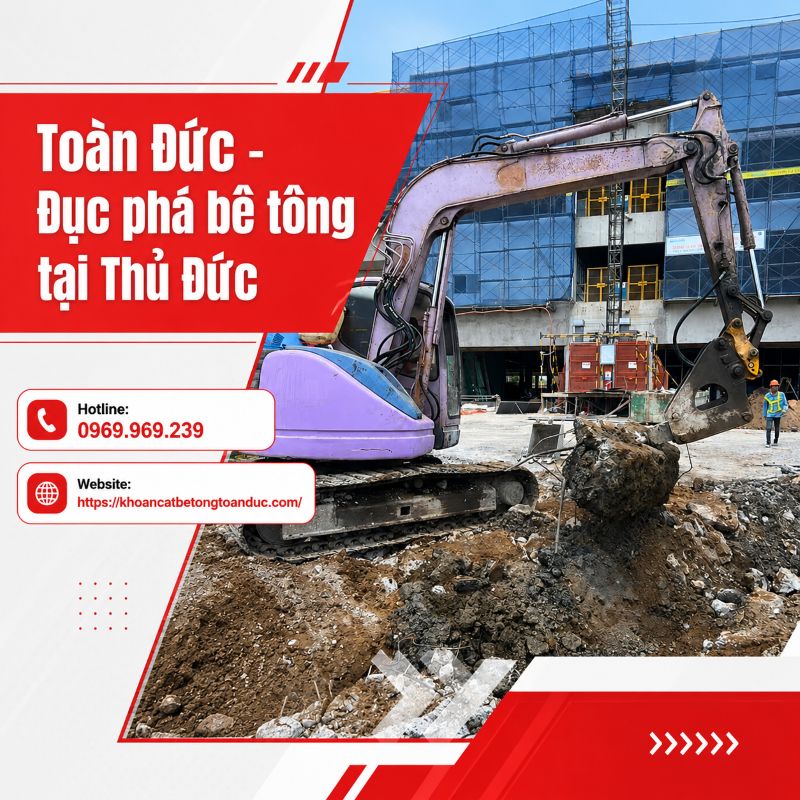 Đục phá bê tông giá rẻ tại Thủ Đức