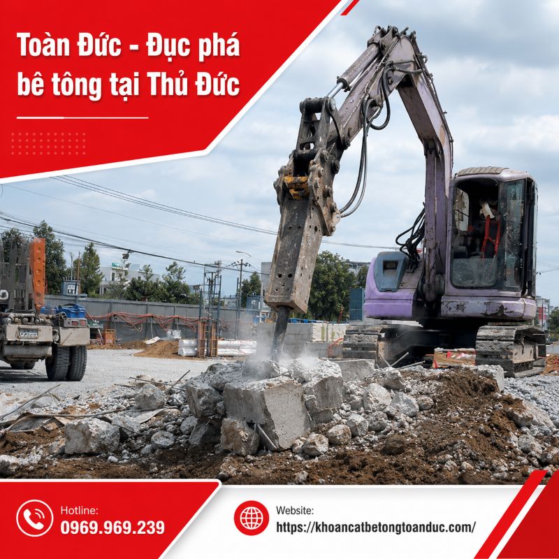 Đục phá bê tông giá rẻ tại Thủ Đức