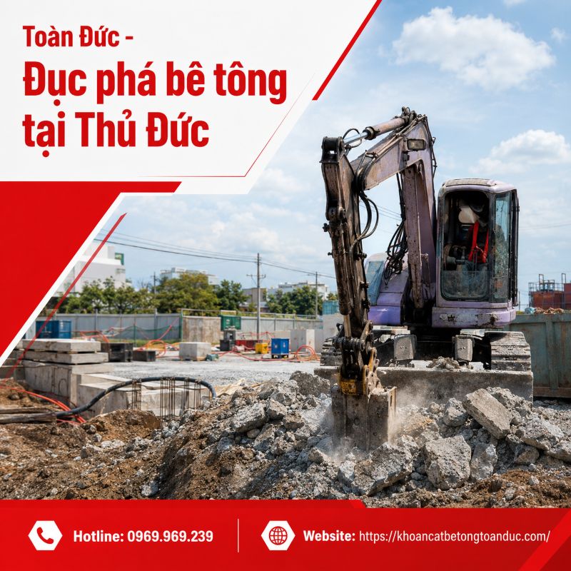 Đục phá bê tông giá rẻ tại Thủ Đức