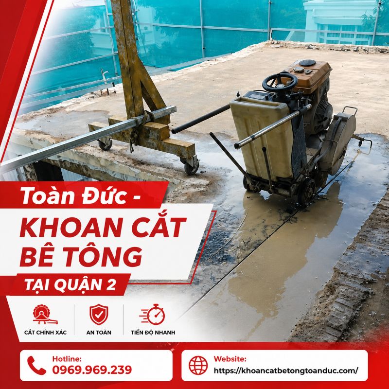 Khoan cắt bê tông tại Quận 2