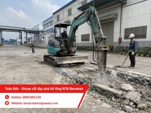 Khoan cắt đục phá bê tông KCN Becamex