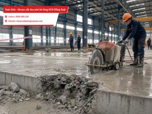 Khoan cắt đục phá bê tông KCN Đồng Xoài