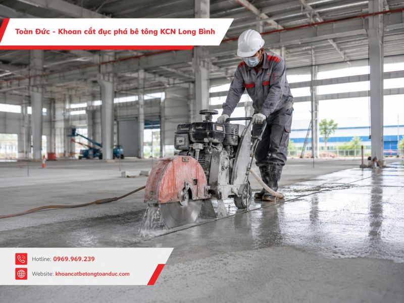 Khoan cắt đục phá bê tông KCN Long Bình