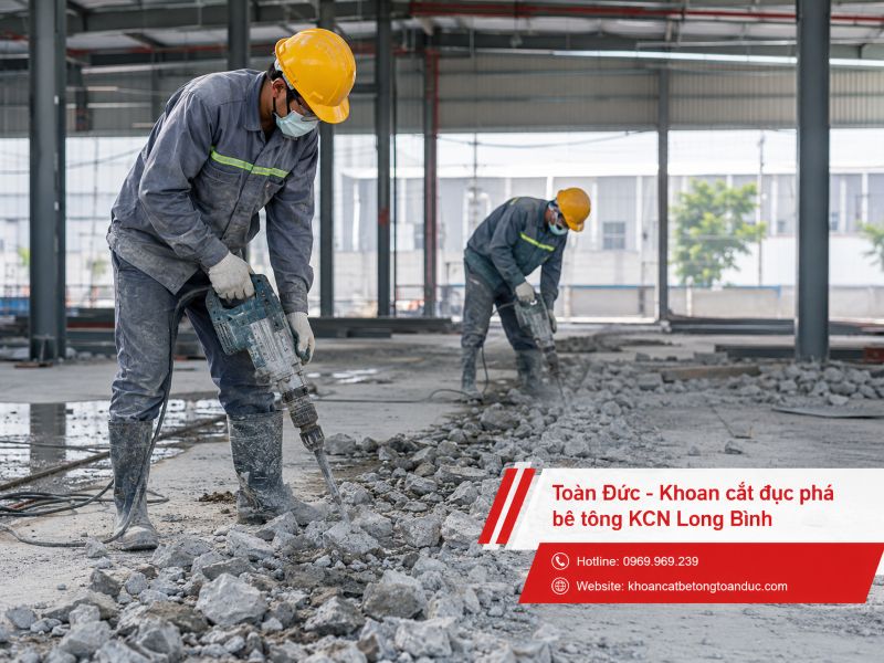 Khoan cắt đục phá bê tông KCN Long Bình