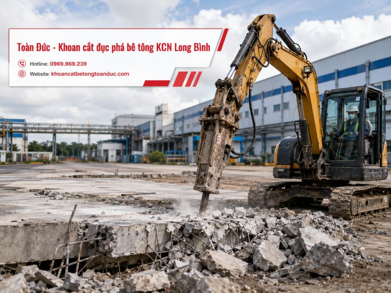 Khoan cắt đục phá bê tông KCN Long Bình