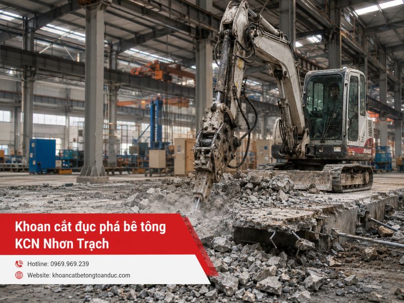 Khoan cắt đục phá bê tông KCN Nhơn Trạch