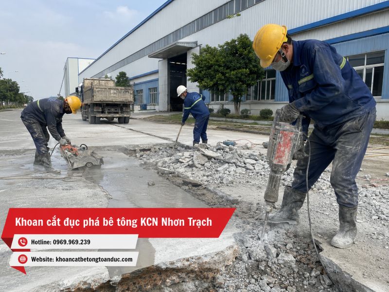 Khoan cắt đục phá bê tông KCN Nhơn Trạch