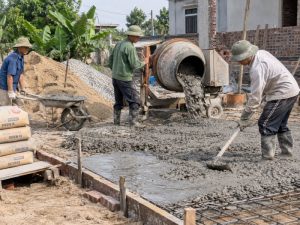 1 khối bê tông bao nhiêu cát đá xi măng? Cách tính 1m³ bê tông