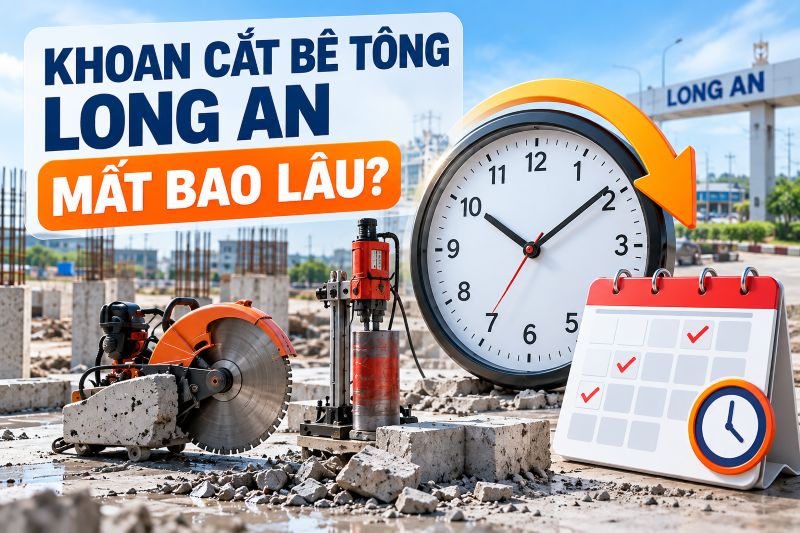 Khoan cắt bê tông Long An mất bao lâu?