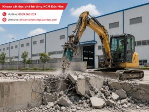 Khoan cắt đục phá bê tông KCN Đức Hòa