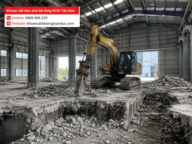 Khoan cắt đục phá bê tông KCN Tân Đức