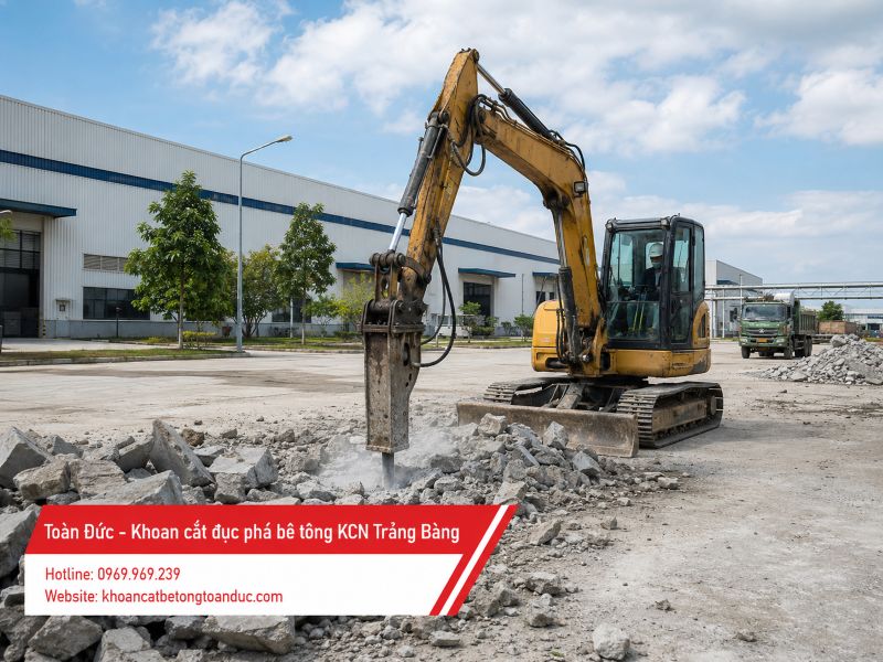 Khoan cắt đục phá bê tông KCN Trảng Bàng
