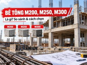 Bê tông M200, M250, M300 là gì? So sánh và cách chọn mác bê tông phù hợp