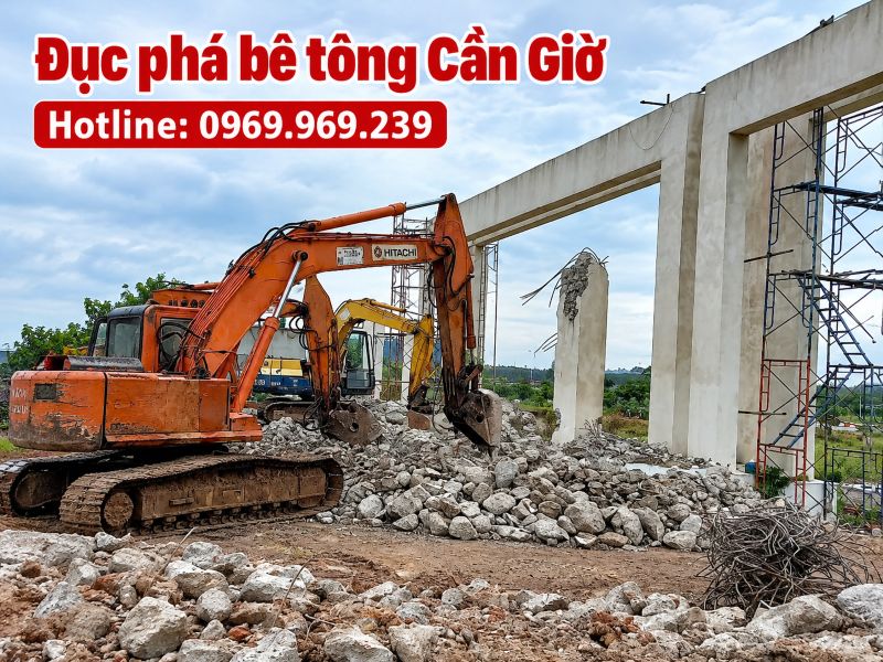 Dịch vụ đục phá bê tông Cần Giờ
