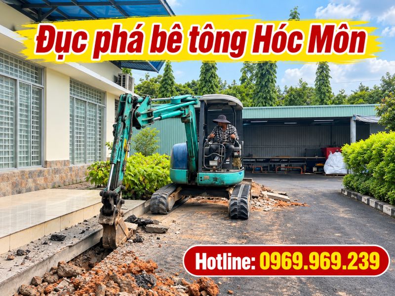 Dịch vụ đục phá bê tông Hóc Môn