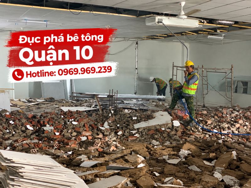 Dịch vụ đục phá bê tông Quận 10