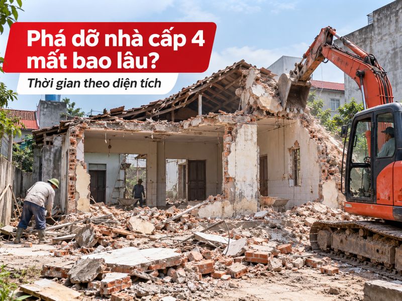 Phá dỡ nhà cấp 4 mất bao lâu