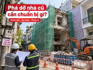 Phá dỡ nhà cũ cần chuẩn bị những gì
