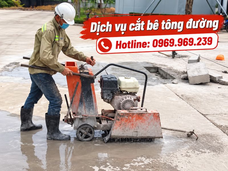 Dịch vụ cắt bê tông đường
