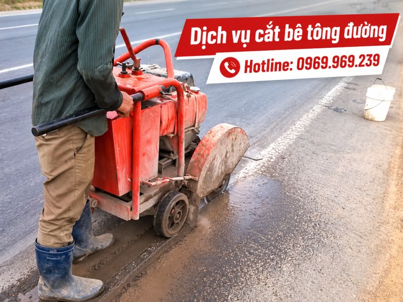 Dịch vụ cắt bê tông đường