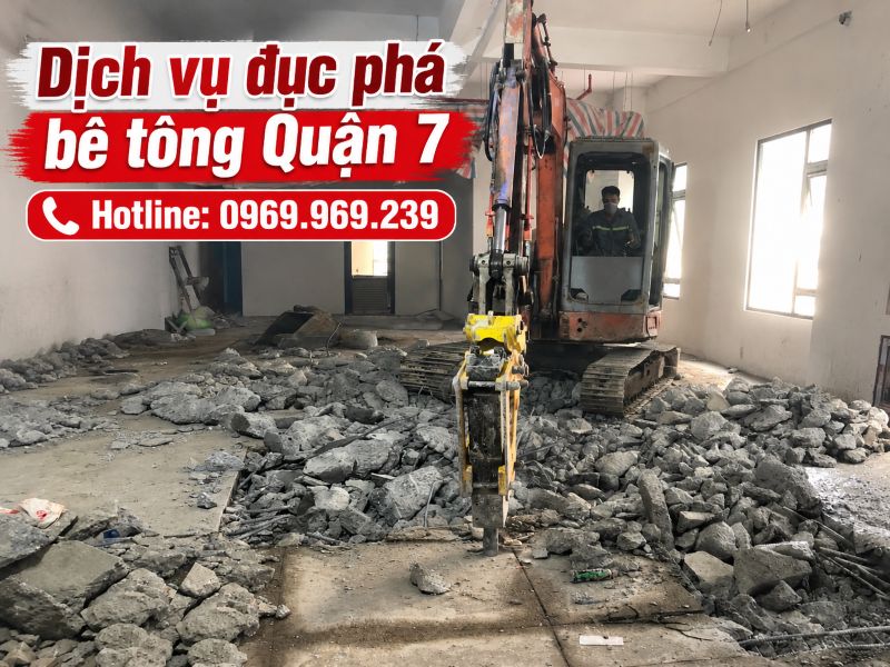 Dịch vụ đục phá bê tông Quận 7 - Thi công nhanh, giá cạnh tranh