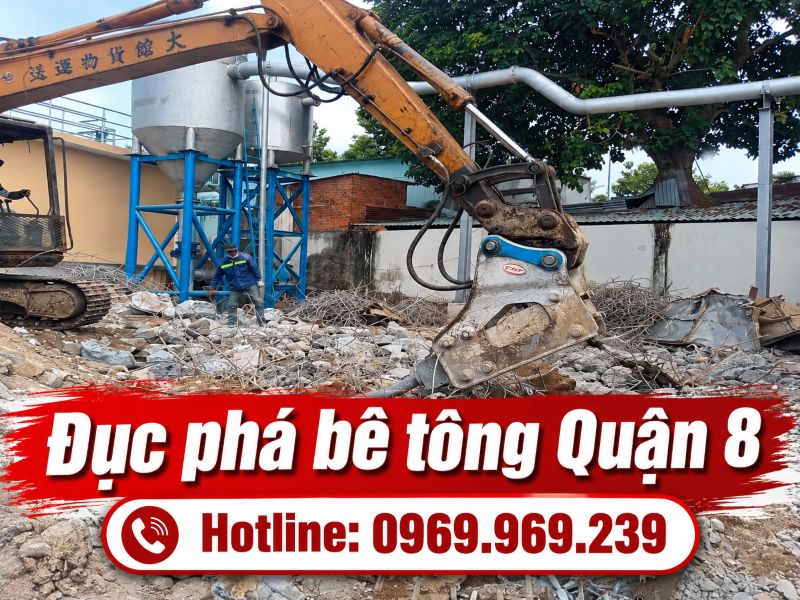 Dịch vụ đục phá bê tông Quận 8 - Thi công nhanh, giá cạnh tranh