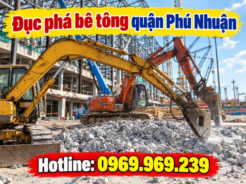 Dịch vụ đục phá bê tông quận Phú Nhuận – Thi công nhanh, giá cạnh tranh