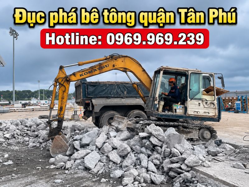Dịch vụ đục phá bê tông quận Tân Phú – Thi công nhanh, giá cạnh tranh